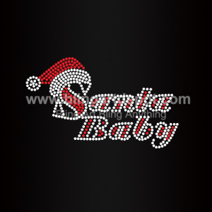 Santa Baby Rhinestone Iron On Transfers